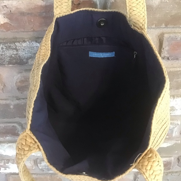 DRAPER JAMES Woman’s Woven Natural Grass Basket Tote Bag - Picture 4 of 5